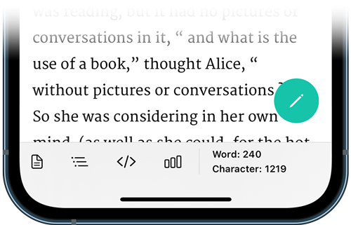 Switching between reading and editing mode is now easier with the shift in the edit icon on the interface.