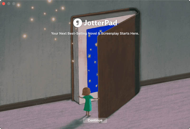New welcome screen visuals with the latest JotterPad Mac update.