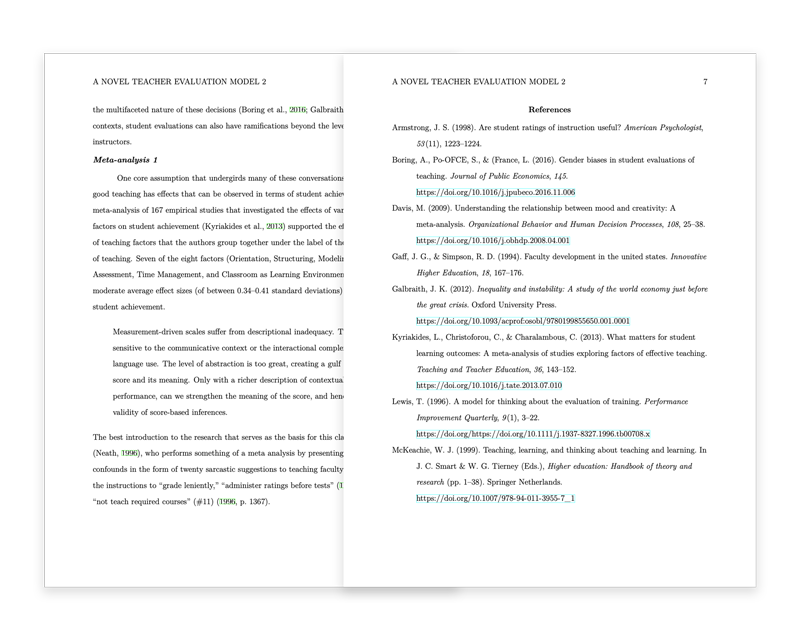 Sample APA format references generated by JotterPad.