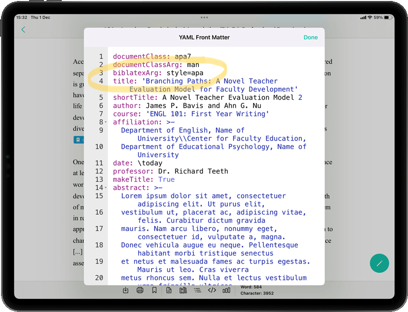 State your preferred bibliography style in the YAML front matter in your document.