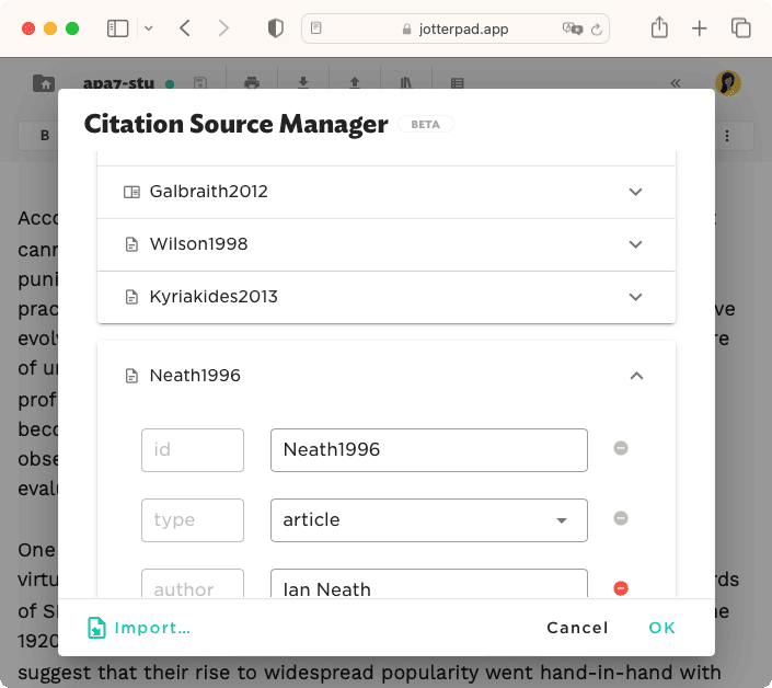 Add BibTeX citation in Markdown documents.